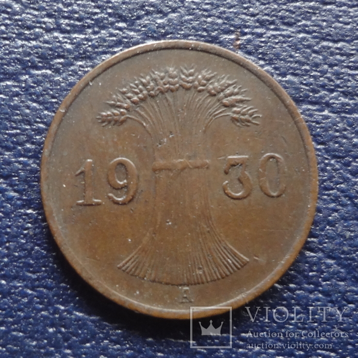 1 пфенниг 1930  Германия   (U.5.10)~, фото №2