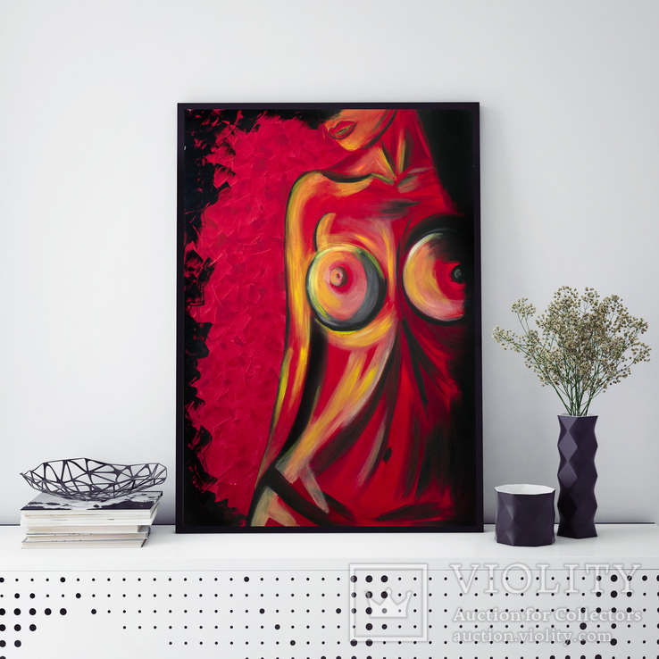 Красная страсть (масло/холст) 60х80 см, фото №3