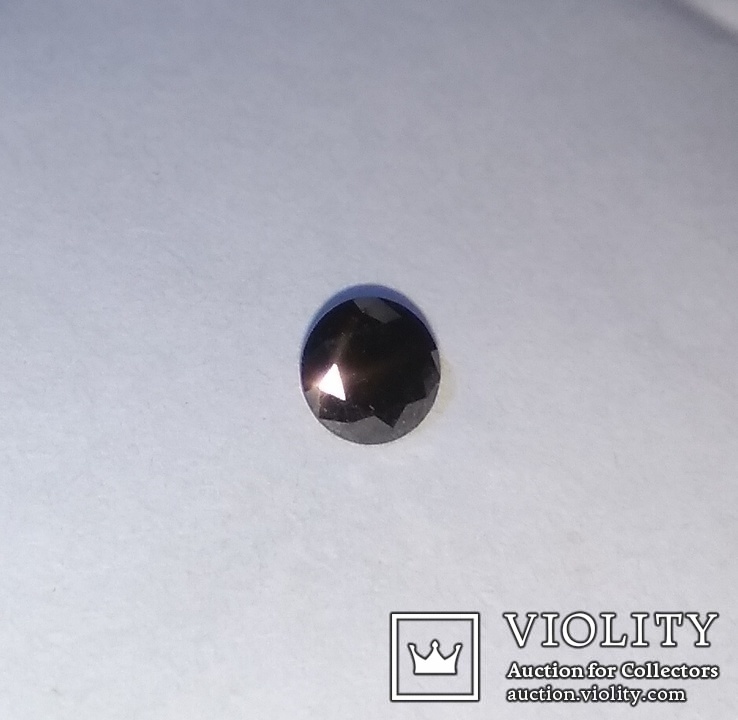 Бриллиант черный 0.54ct, диаметр 5.15-5.16 мм, фото №2