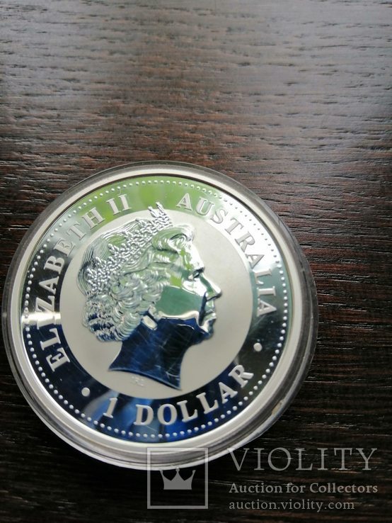 Серебряная монета "ГОД ОБЕЗЬЯНЫ" LUNAR 1 SERIES, 1 Доллар, фото №6