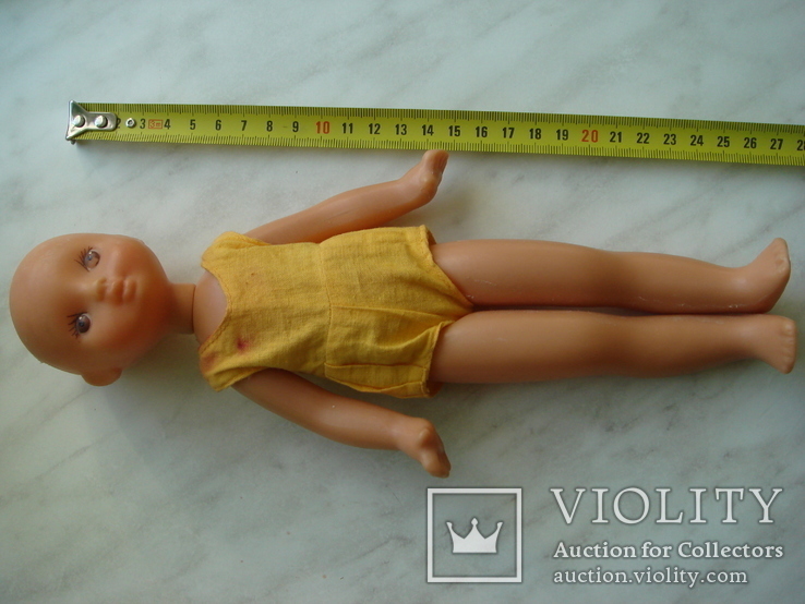 Кукла, пупс, Днепропетровский завод игрушек, клеймо. 26.5 см.