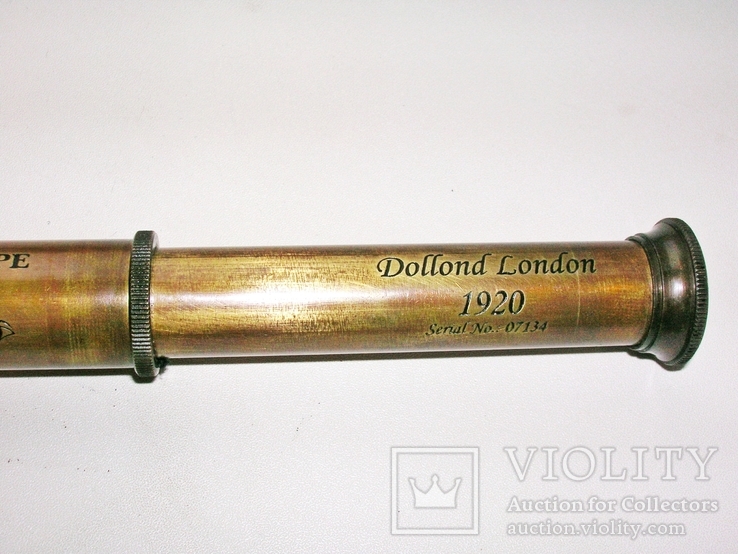 Подзорная труба Dollond London в кожаном футляре. Новая. Копия, фото №5