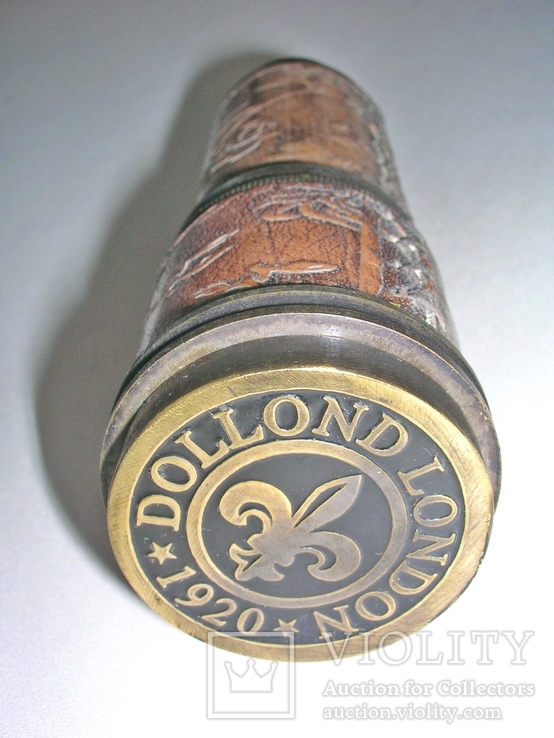 Подзорная труба Dollond London в кожаном футляре. Новая. Копия, фото №9