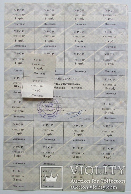 Картка споживача на 100,0 крб. на листопад, фото №2