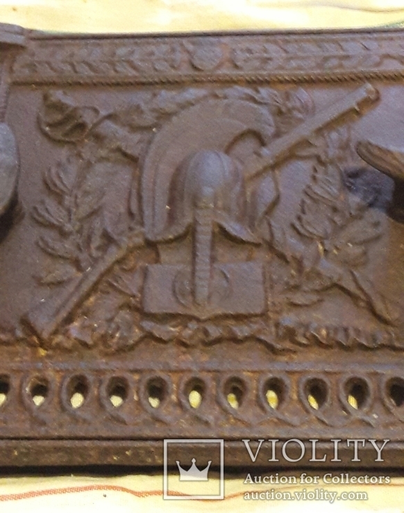 Чугунная заслонка в память столетия бородинской битвы 1812-1912  г, фото №6