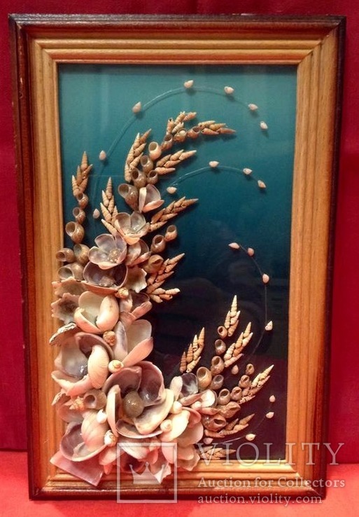 Картина на стекле  Букет океана.  Композиция на стекле.