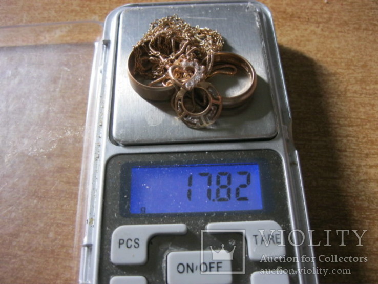 Обручальные кольца+ цепочки с кулонами 583-585 пробы .Вес 17.82 гр., фото №10