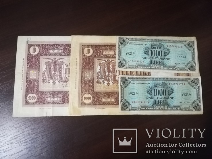 Бони Італії Mille Lire 1943 А, фото №4