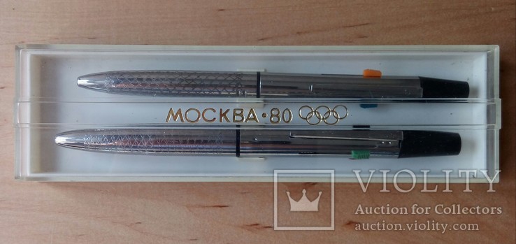 Ручки шариковые  механические , в наборе "Олимпиада 80"., фото №2
