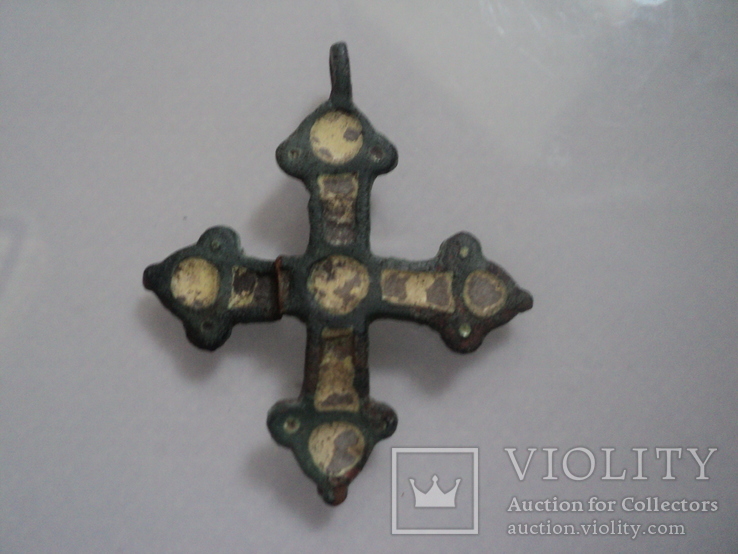 Крест КР с эмалями,на реставрацию, фото №7