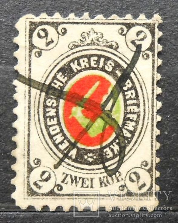 Земство Венденская WENDENSCHE KREIS BRIEFMARKE. 2к.