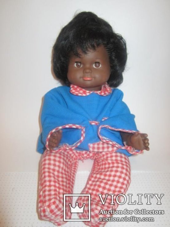 Кукла негритянка черепашка Schildkrot 40см ГДР, фото №2