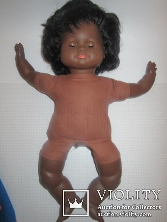 Кукла негритянка черепашка Schildkrot 40см ГДР, фото №5