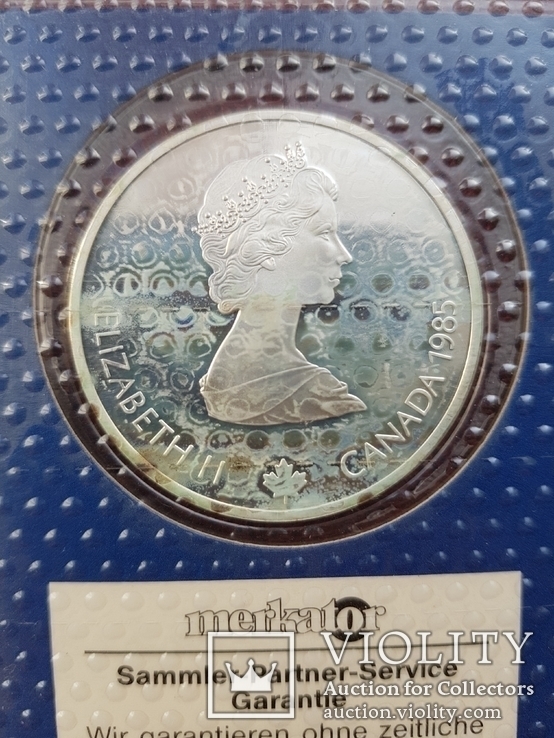 20 долларов Канада 1985год Серебро Олимпиада 31,1грамм в блистере, фото №7