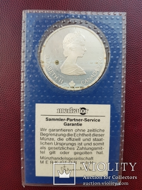 20 долларов Канада 1986год Серебро Олимпиада 31,1грамм в блистере, фото №6