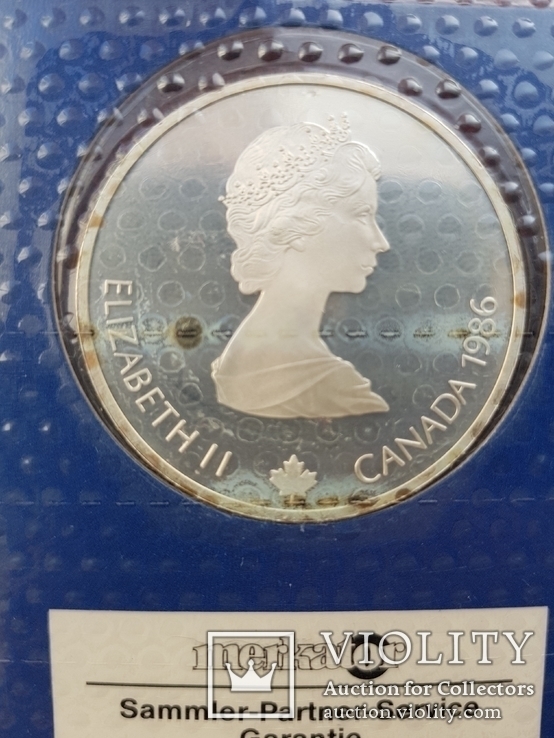 20 долларов Канада 1986год Серебро Олимпиада 31,1грамм в блистере, фото №8