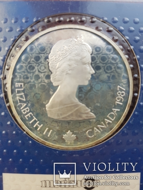 20 долларов Канада 1987год Серебро Олимпиада 31,1грамм в блистере, фото №6