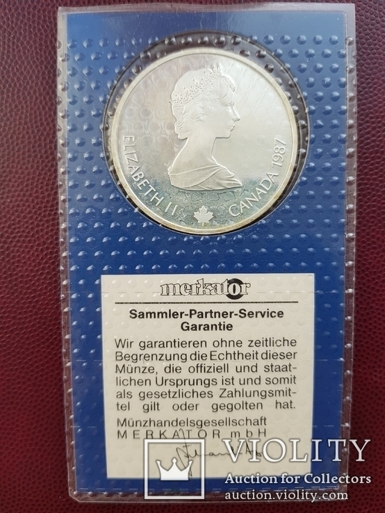 20 долларов Канада 1987год Серебро Олимпиада 31,1грамм в блистере, фото №8