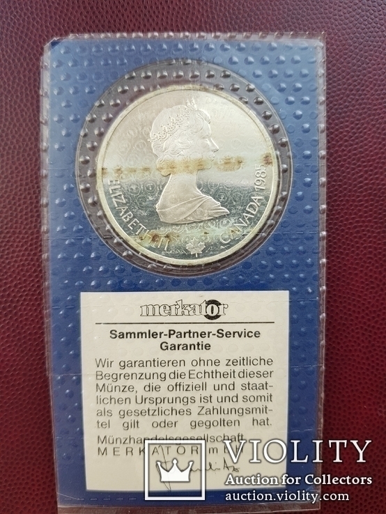 20 долларов Канада 1985год Серебро Олимпиада 31,1грамм в блистере, фото №6