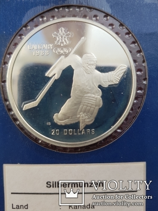 20 долларов Канада 1986год Серебро Олимпиада 31,1грамм в блистере