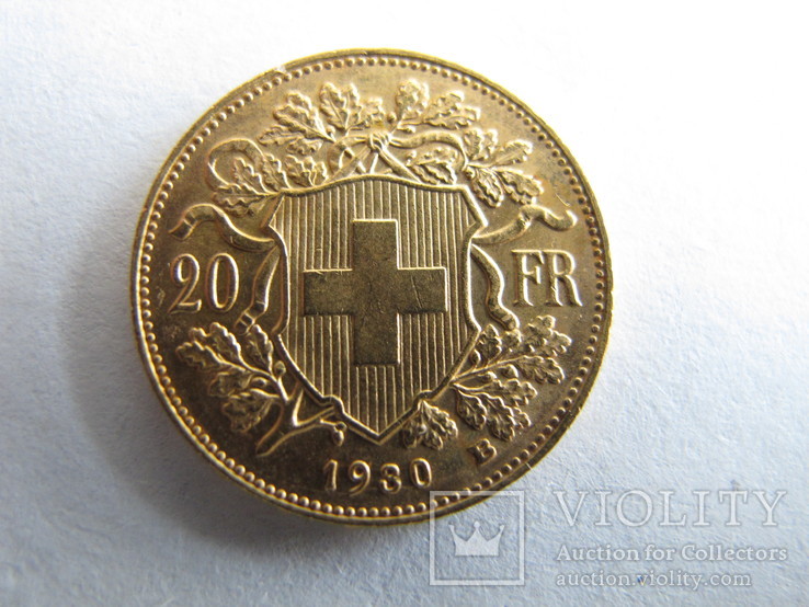 20 швейцарских франков 1930