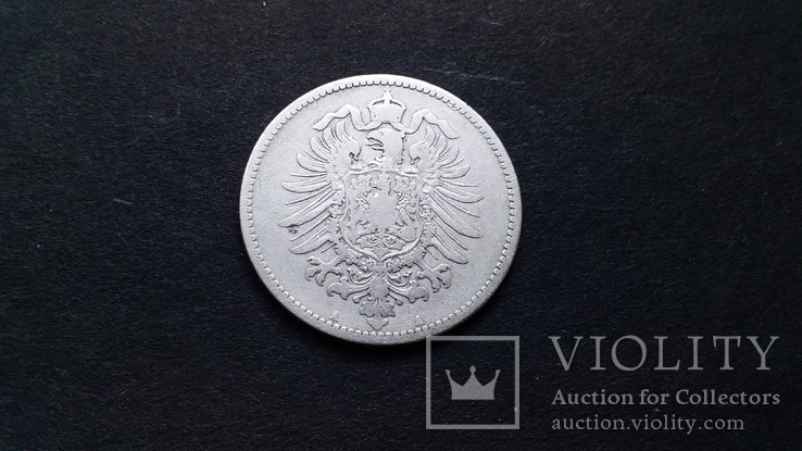 1 марка 1876г. серебро. Германия., фото №3