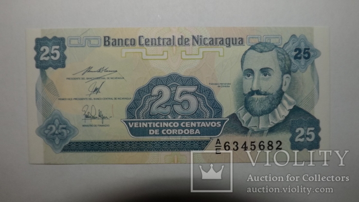 25 сентаво Никарагуа UNC, фото №3