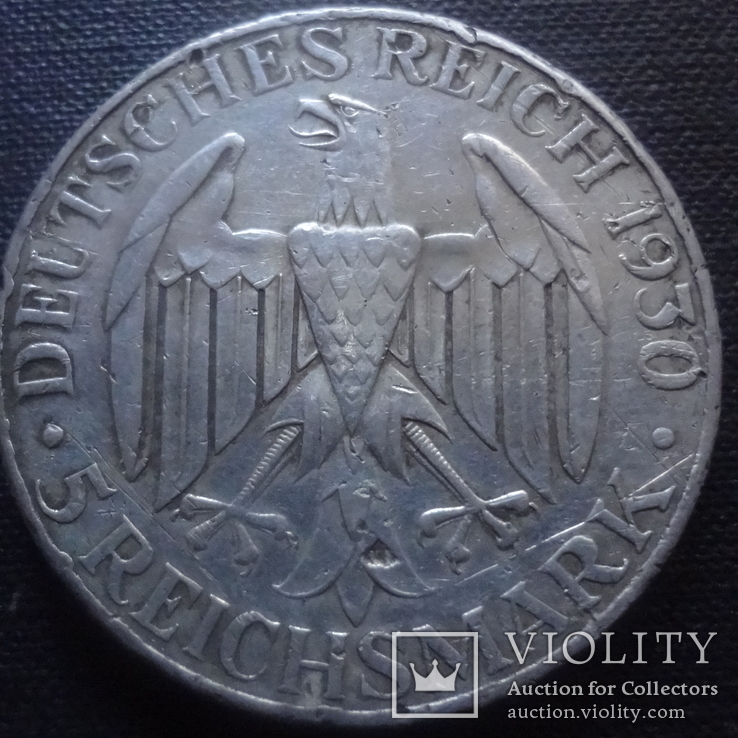 5 марок 1930 граф Цеппелин серебро   (4.3.7)~, фото №7