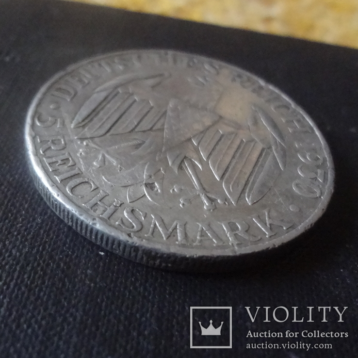 5 марок 1930 граф Цеппелин серебро   (4.3.7)~, фото №9