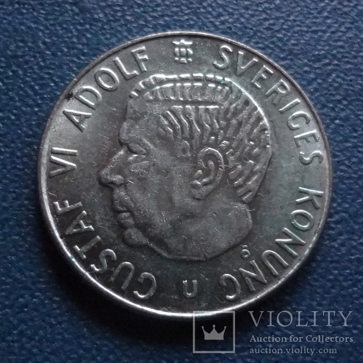 1 крона 1968  Швеция  серебро  (N.3.10)~, фото №3