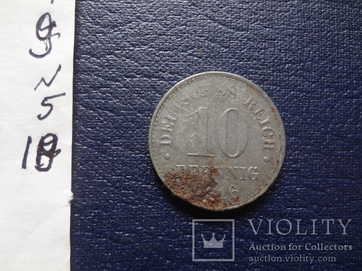 10  пфеннигов  1916  J  Германия   (N.5.10)~, фото №4