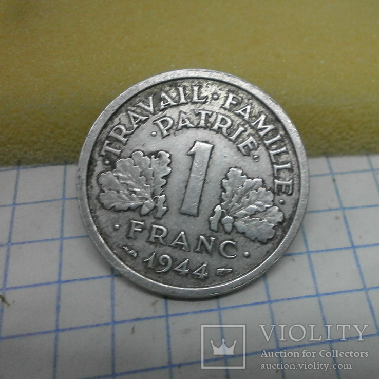 1944 Франция. 1 франк, фото №2