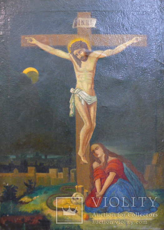 Икона на холсте "Иисус Назарянин, Царь Иудейский", фото №2