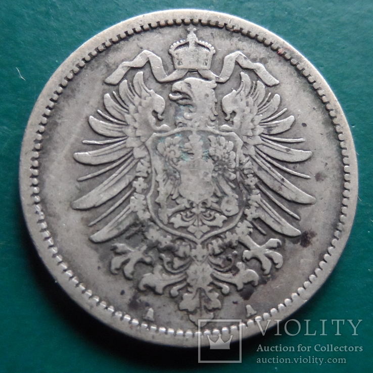 1 марка 1875   Германия серебро   (N.8.10)~, фото №3