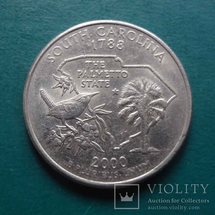 25 центов 2000 Южная Каролина   (9.1.6)~, фото №2