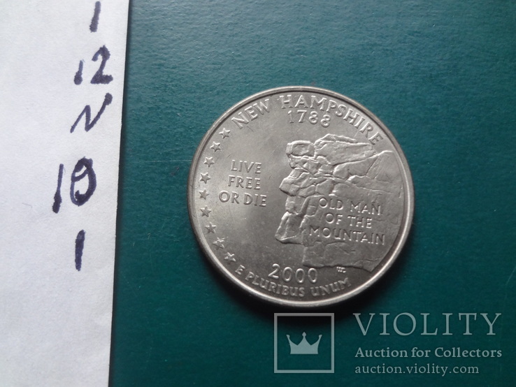 25 центов 2000 Нью Хемпшир   (N.10.1)~, фото №4