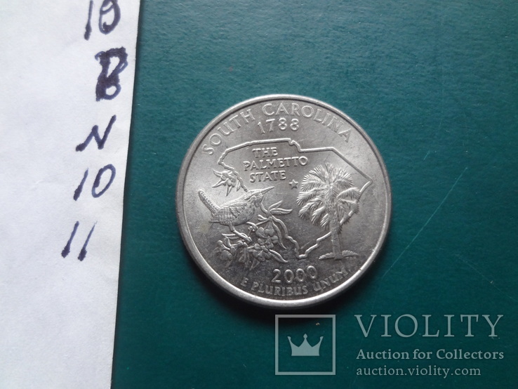 25 центов 2000  Южная  Каролина   (N.10.11)~, фото №4