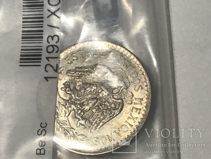 Мексика монета 50 центаво. Серебро 1944 года, фото №4
