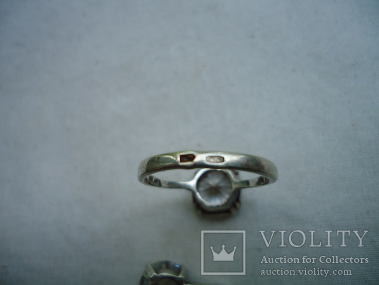 Серебренные серьги и кольцо 925 проба, фото №8