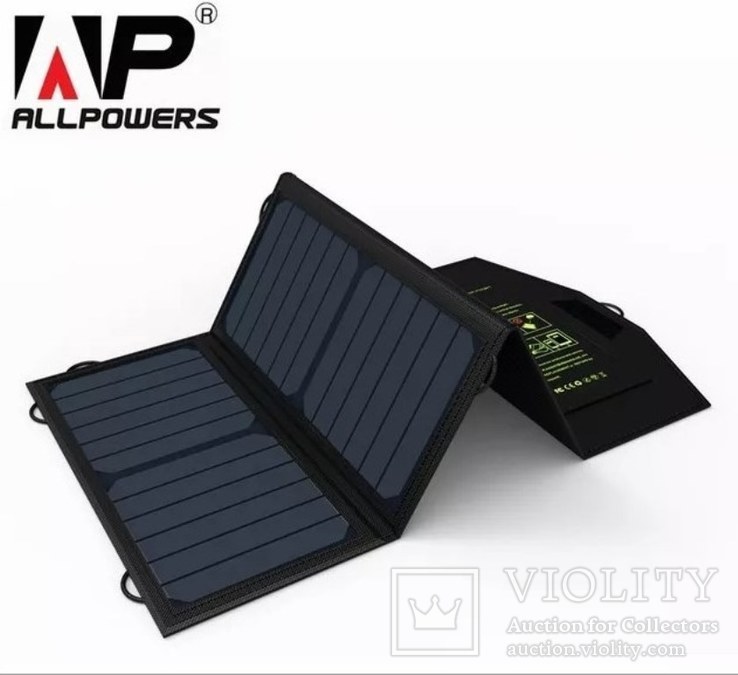 Солнечная панель, универсальное зарядное устройство AllPowers 21W, фото №2
