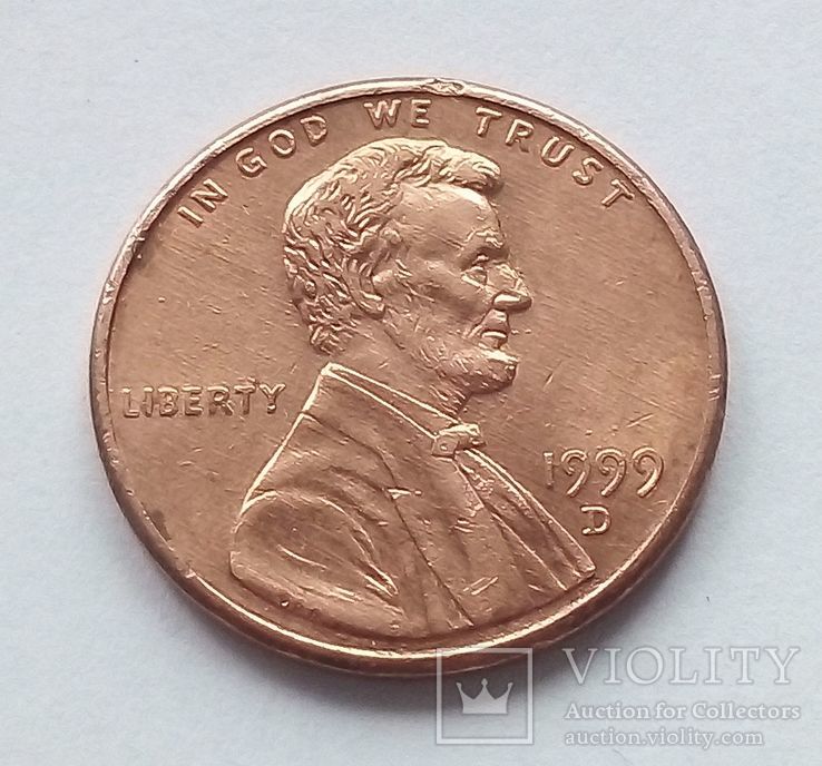 США 1 цент 1999 г., фото №2