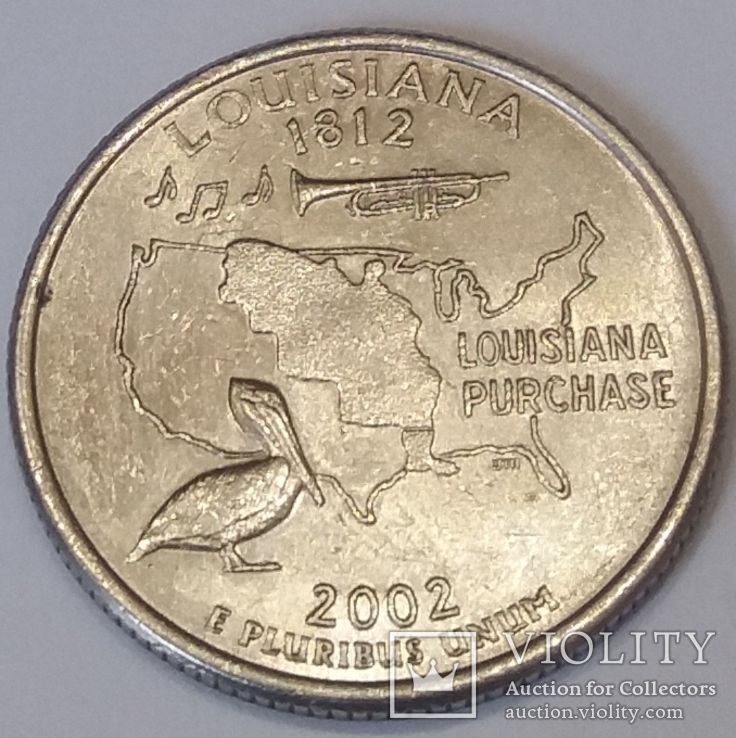 США ¼ долара, 2002 Квотер штату Луїзіана