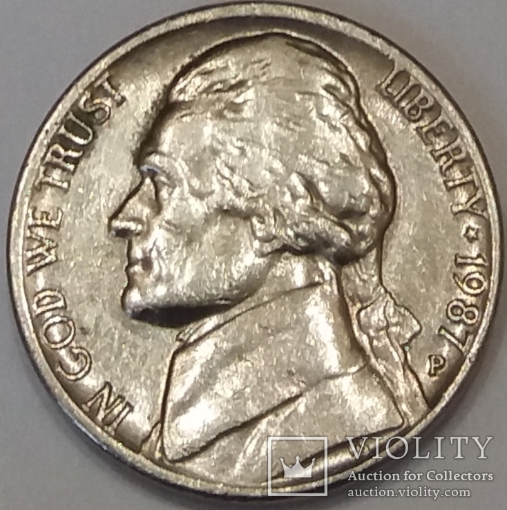 США 5 центів, 1987