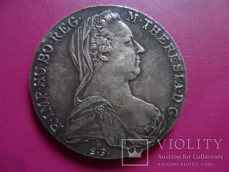 Талер 1780 Мария Терезия  серебро  (S.1.9)~, фото №4