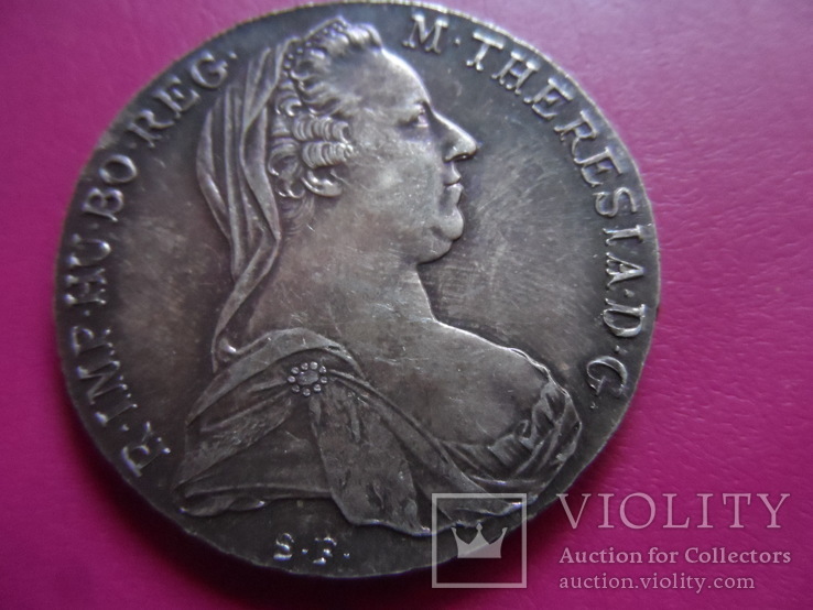 Талер 1780 Мария Терезия  серебро  (S.1.9)~, фото №5