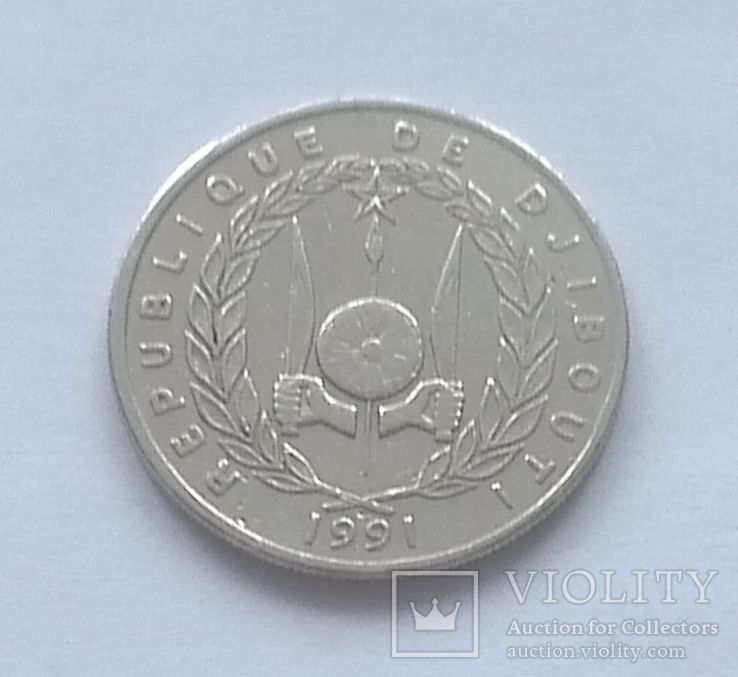Джибути 50 франков 1991 г., photo number 3