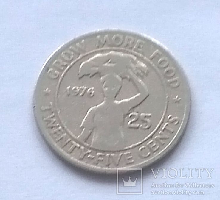 Либерия 25 центов 1976 г., фото №2