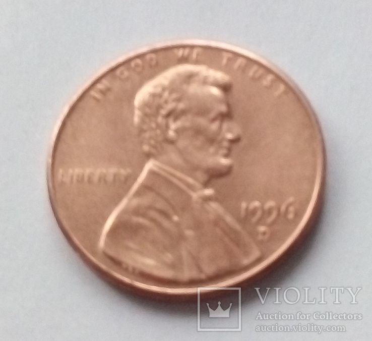 США 1 цент 1996 г., фото №2