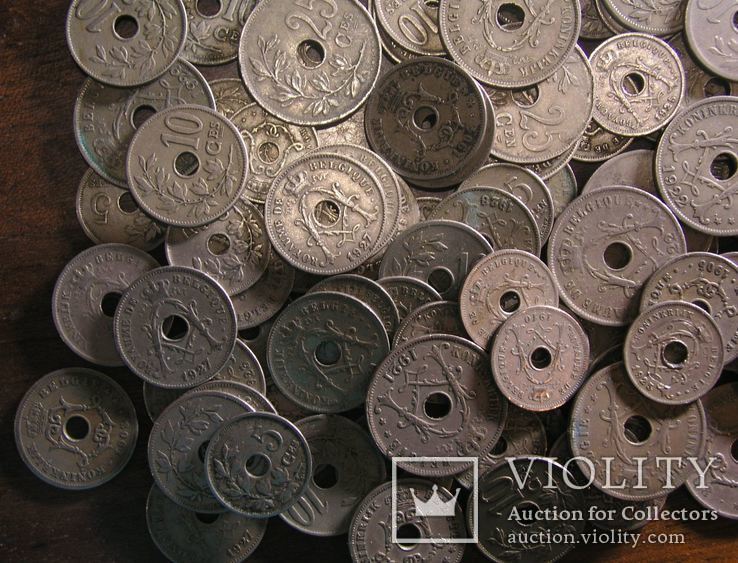 Монеты Бельгии 242 штуки, (473 грамма), фото №2