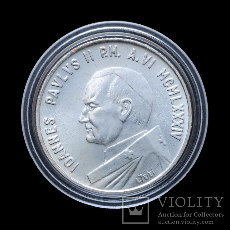 Набор Серебрянных Монет Папы Римские ХХ Столетия, Ватикан, фото №8